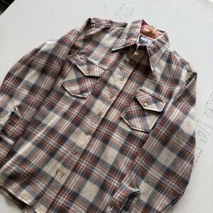 Vintage 80's K66 Collection Wool Plaid Flannel‎ Shirt